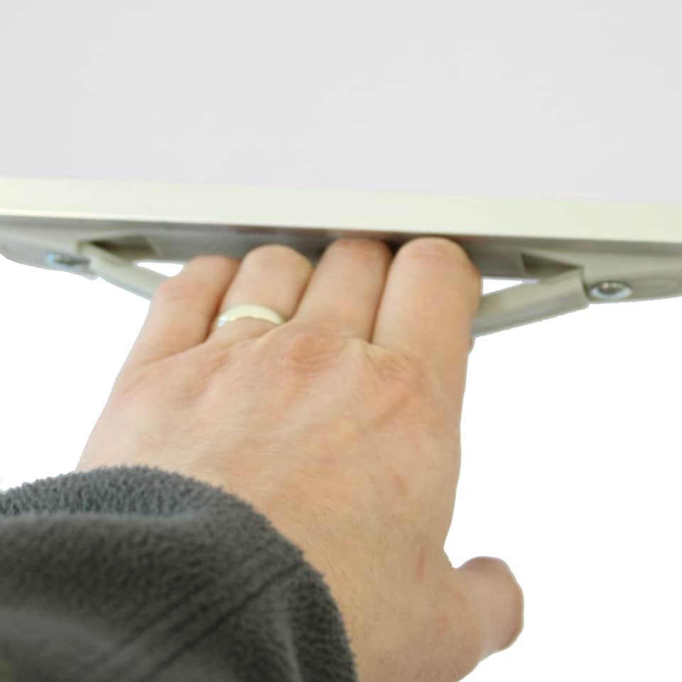 image 1 of 80cm Portable Folding Outdoor Camping Kitchen Work Top Table | White