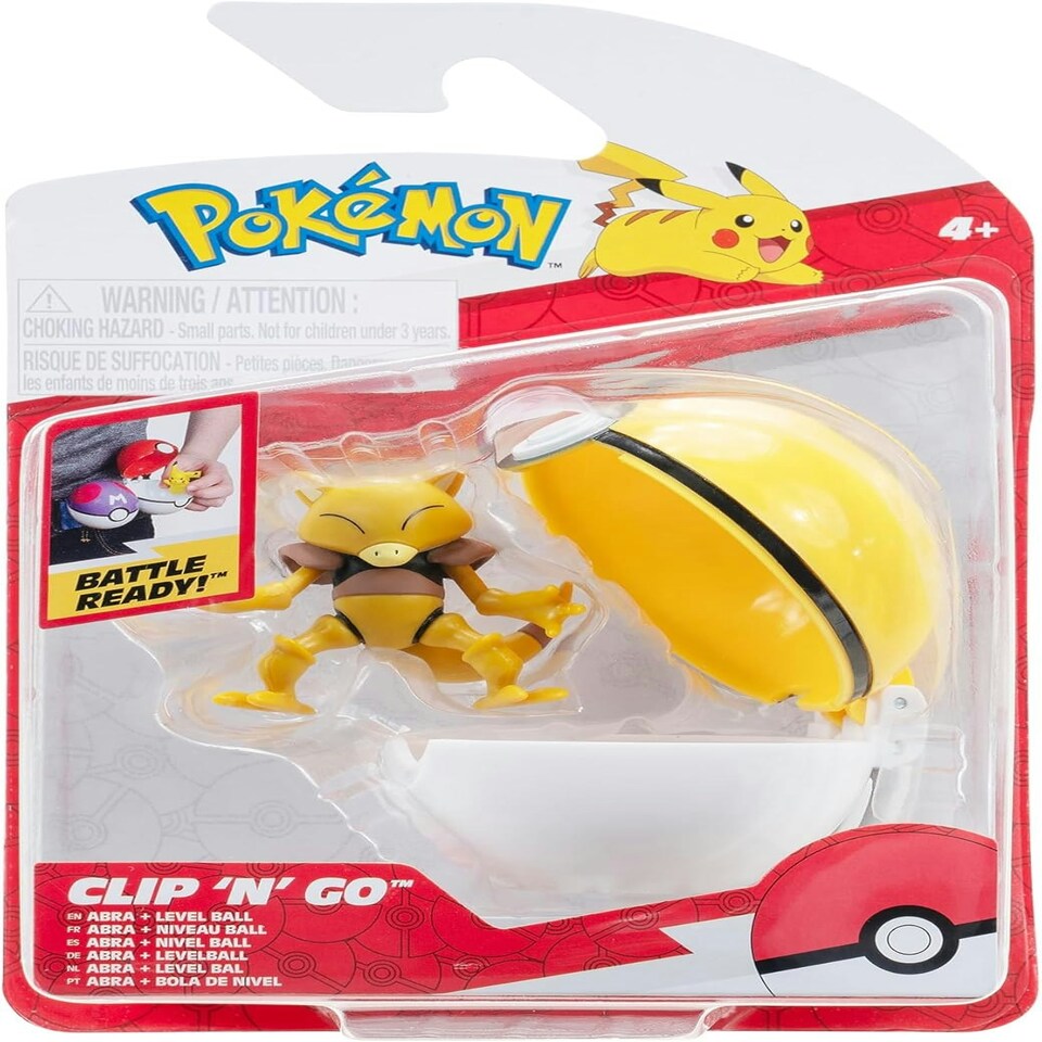 image 1 of Pokemon - Clip 'n' Go Abra + Level Ball