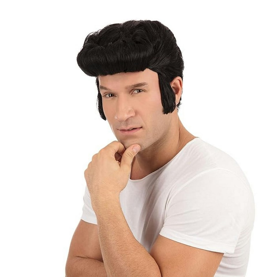 image 1 of Bristol Novelty Greaser Wig - Black - One Size One Size
