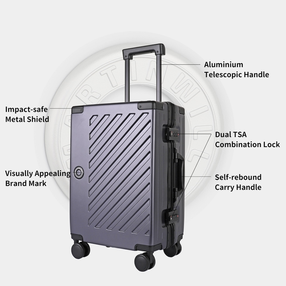 image 1 of Zipperless Suitcase Set, PC Hard Shell, Small & Large, TSA Lock