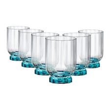 Bormioli Rocco Florian Whisky Glasses - 300ml - Blue - Pack of 6 Blue
