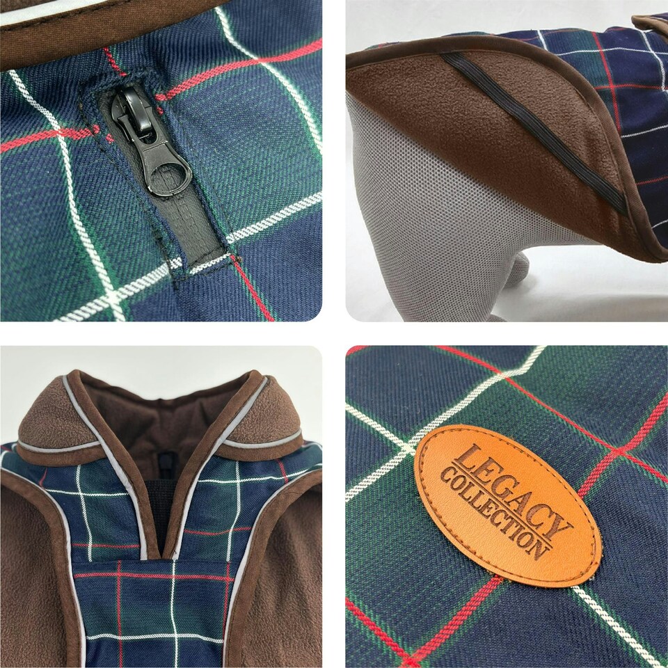 image 1 of HugglePets Legacy Tartan Dog Coat Multi | L