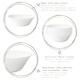 image 2 of Bormioli Rocco White Moon Glass Serving Bowl - 27cm White