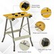 image 10 of DURHAND 4-in-1 Work Bench Adjustable Saw Horse Clamp Table Foldable Grey Black