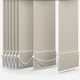 image 2 of 120cm Cream Dimout Vertical Blind 89mm Slats 140cm Drop | Cream | Cream