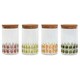 image 1 of Tin Home ESPRIT Yellow Green Natural Cork Silicone Borosilicate Glass Shabby Chic 1 L (4 Units) N/A