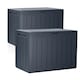 image 1 of Anthracite Garden Storage Box - Wood Design | Black | Vertical Stripes | 1
