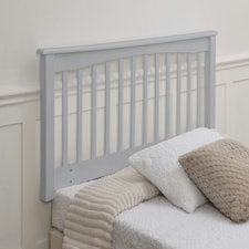 5ft King Size Grey wood finish solid,chunky headboard bed head end board Grey | 5ft King Size