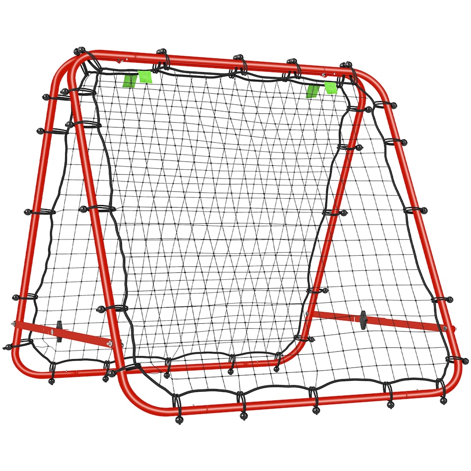 image 1 of HOMCOM Rebounder Net Football Target Goal with Adjustable Angles, Red