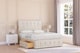 image 1 of Sloomy Cambridge Cream Plush Divan Bed With Mattress No Drawers With 26" Strutted Headboard & 12" Matching Footboard 2'6 Small Single | Cream | Cream | Small Single | 1