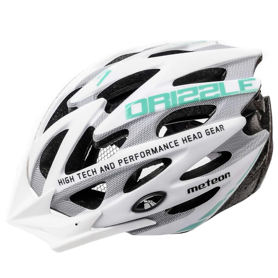 image 1 of Cycle Helmet MTB Bike Bicycle Skateboard Scooter Hoverboard Safety Helmet - Drizzle White | White-Cyan | M