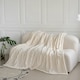 image 1 of Velosso Chunky Cord Super Soft Plush Heavy Blanket - 200cm x 240cm Cream | Ivory