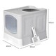 image 2 of Skylos Cat Litter Box Foldable Entry Top Exit Anti Tracking Cat Litter Tray