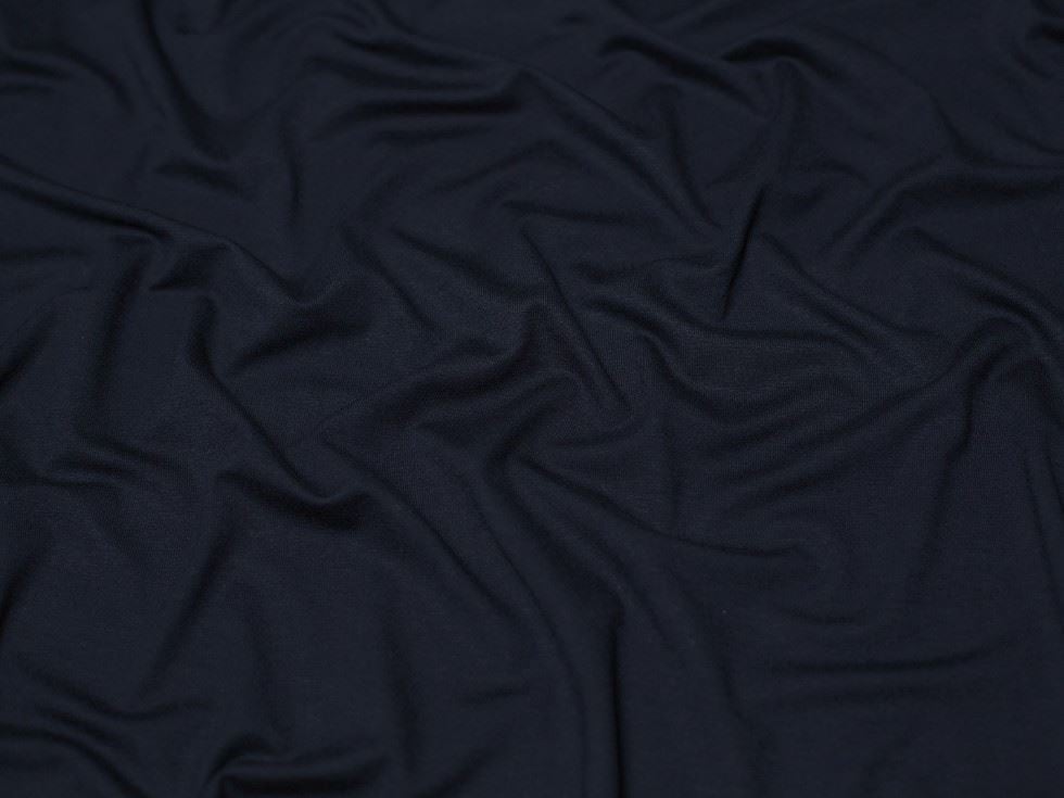Minerva Core Range Navy Luxury Viscose Jersey Stretch Knit Fabric for Dressmaking, 155cm / 61" Wide - per metre