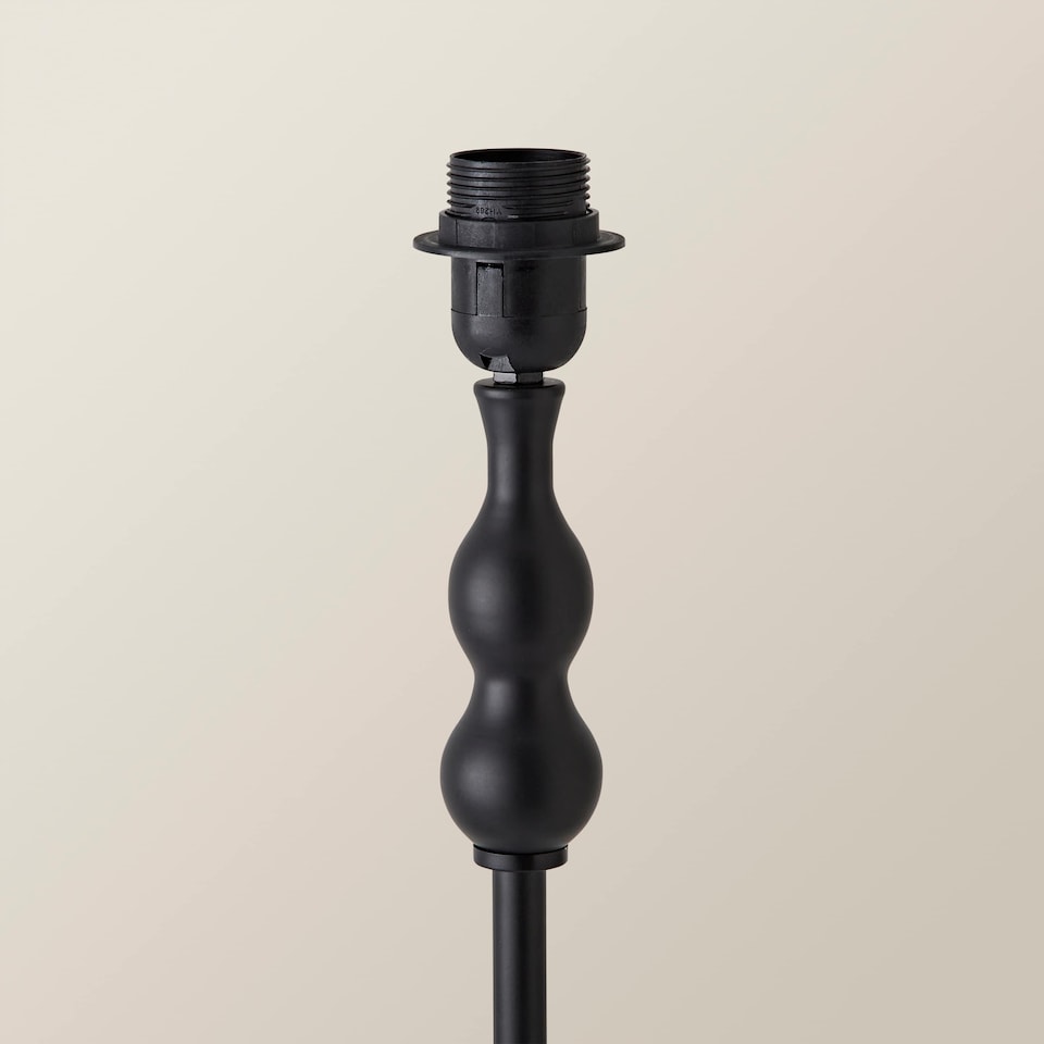 image 1 of ValueLights Maggie Black Candlestick Slim Floor Lamp Base | Black