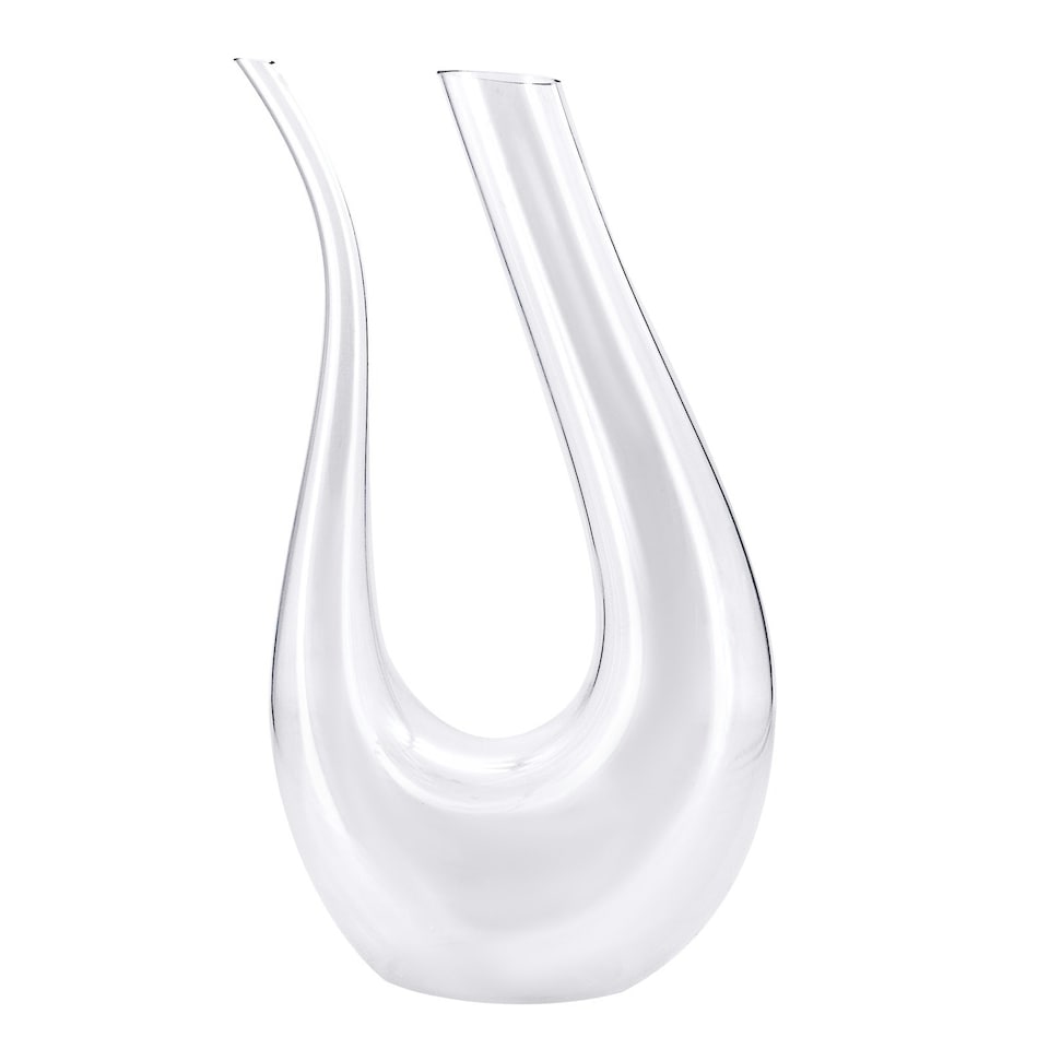 image 1 of Wine Decanter U-Shape Blown Glass Aerating Red Wine Carafe Pourer Dispenser 1.5L