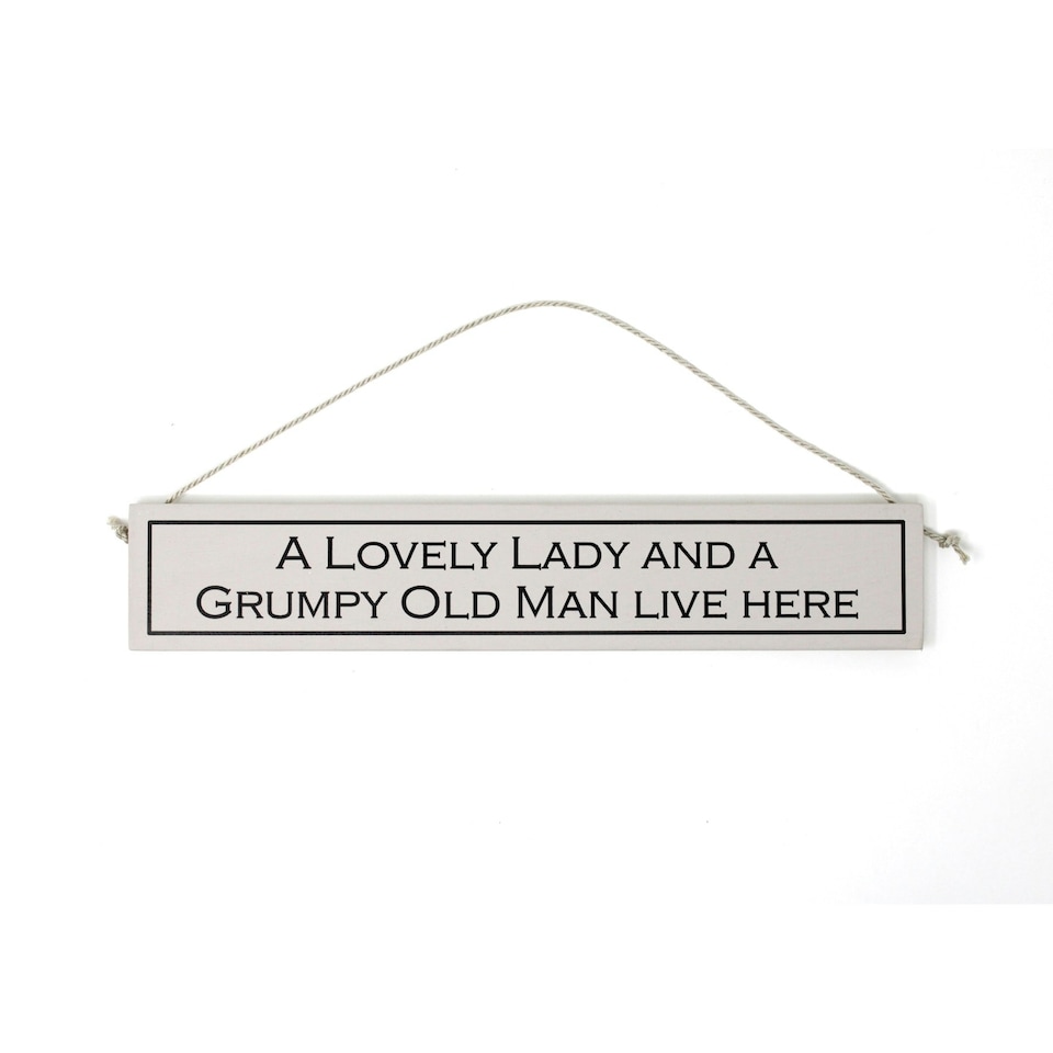 image 1 of Wit With Wisdom Wooden Hanging Sign - A Lovely Lady