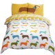 image 1 of Sausage Dog Polycotton Reversible Duvet Cover Set with Pillowcase Multi | King