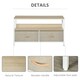 image 5 of HOMCOM TV Cabinet, TV Console Unit with 2 Foldable Linen Drawers Maple Colour
