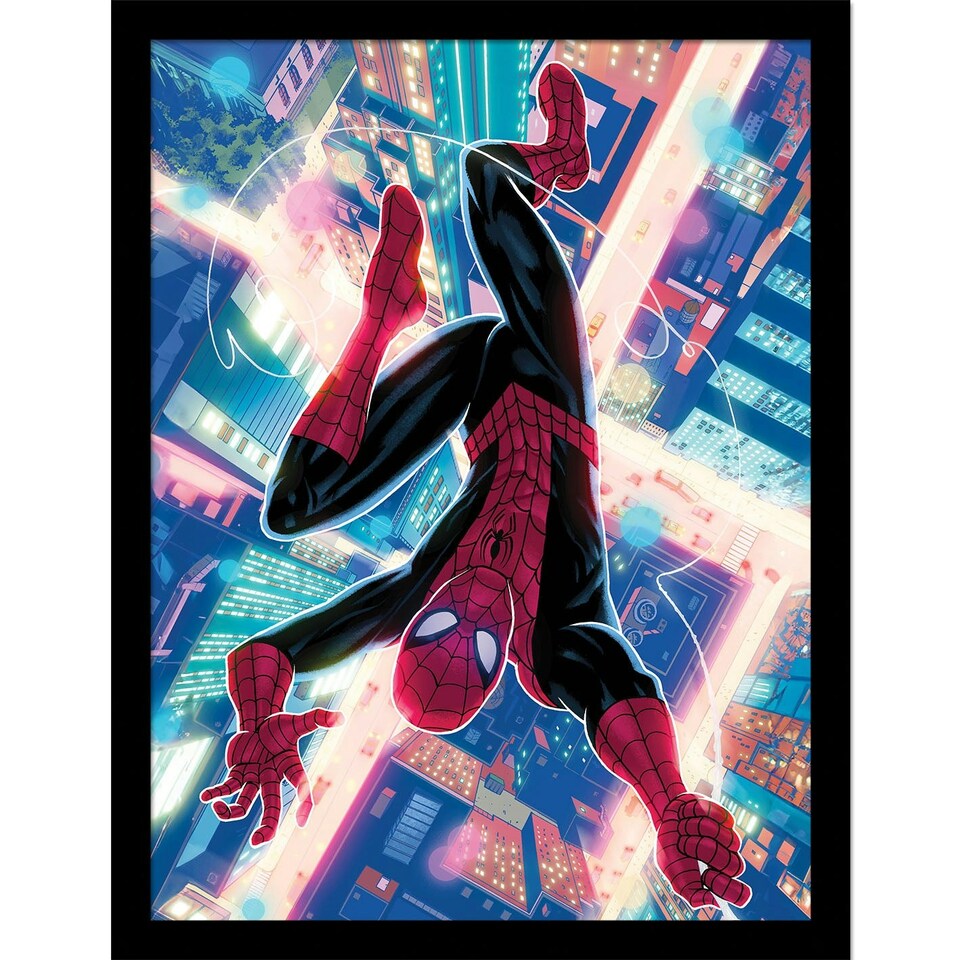 image 1 of Spider-Man (Upside Down) Framed 30x40cm Print