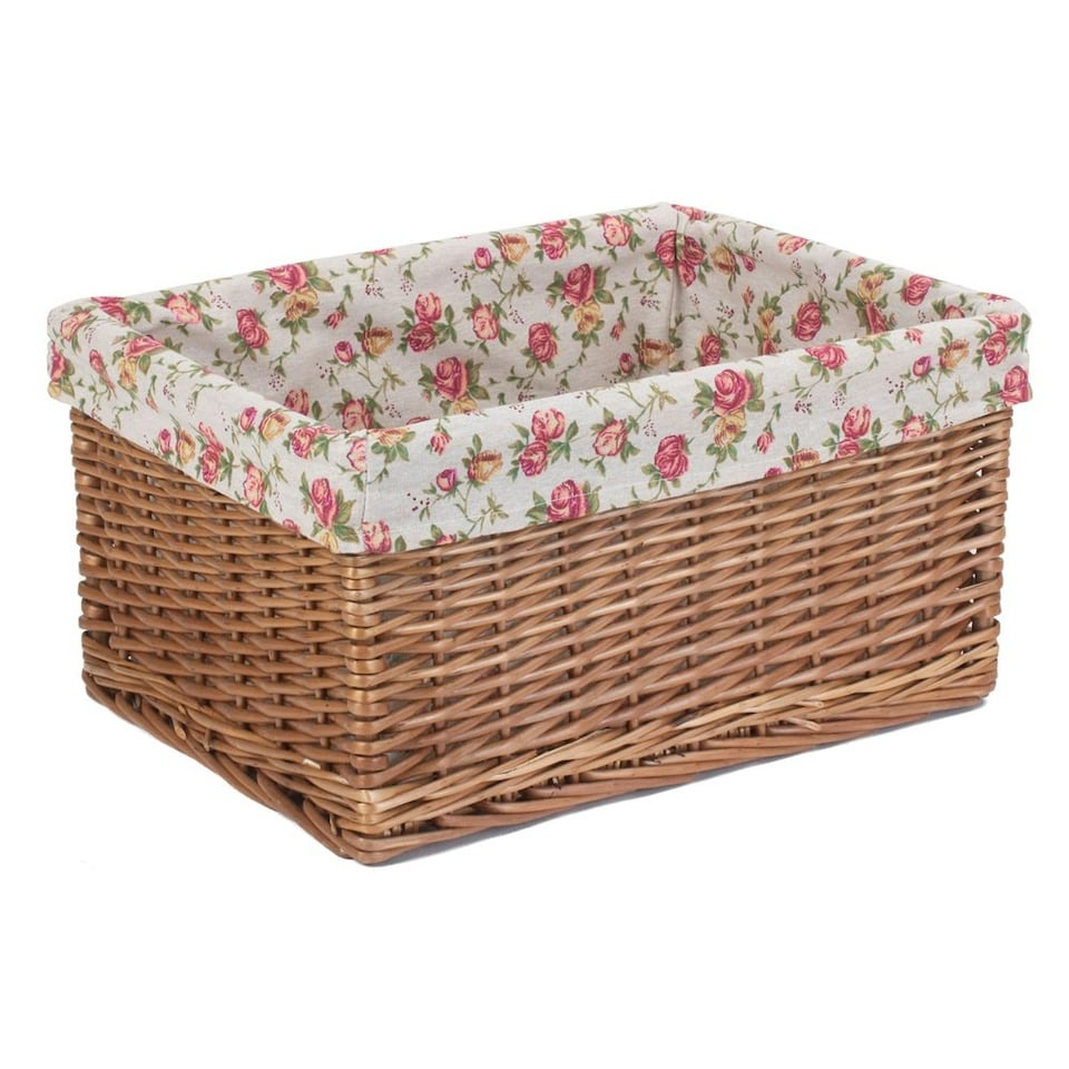 image 1 of Double Steamed Garden Rose Willow Storage Baskets Multi | Multi | M