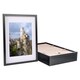 image 1 of Nicola Spring 5x Photo Frames with White A4 Mount - A3 (12" x 17") Black Portrait Hanging Wall Mounted Picture Display Frame