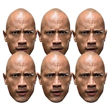 WWE The Rock Cardboard Face Masks - Pack of 6