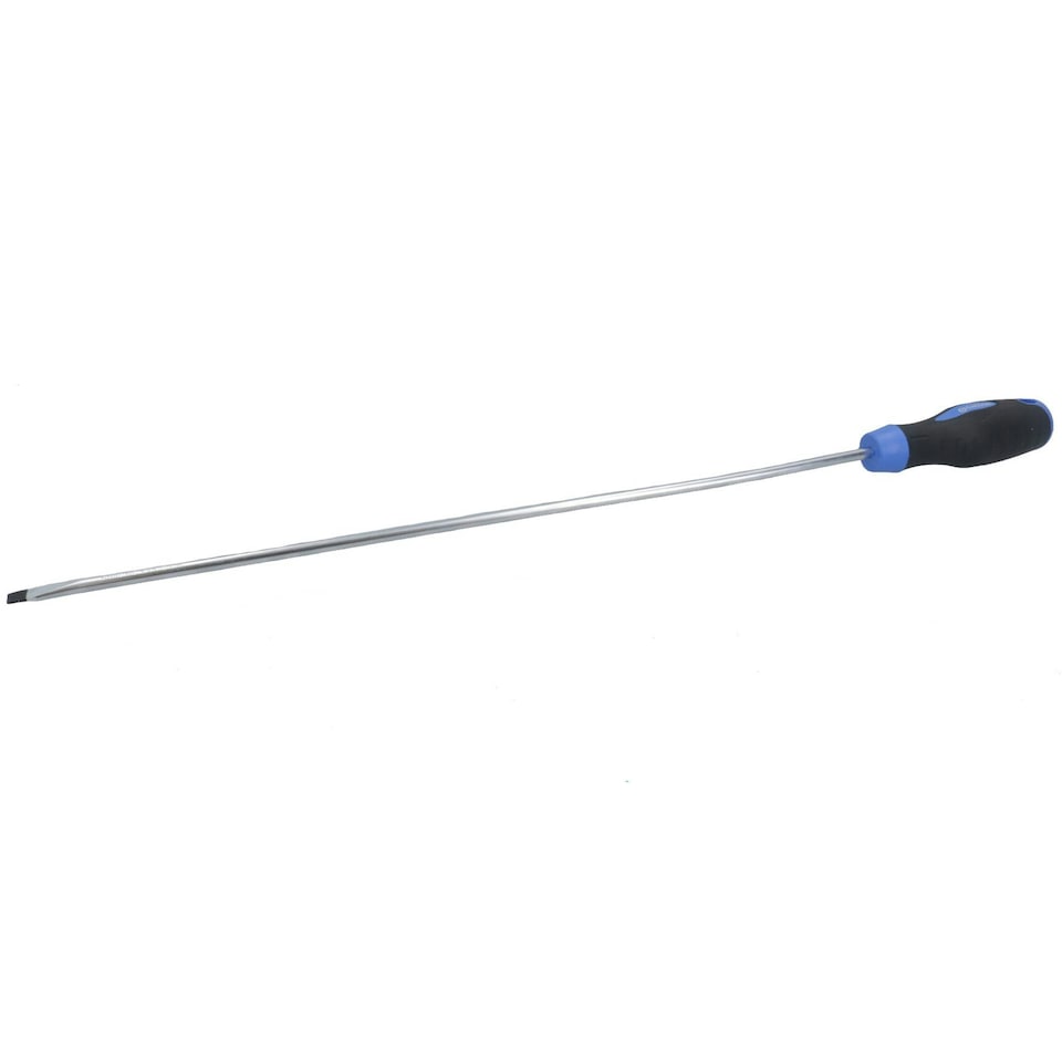 image 1 of Flat Head Extra Long Screwdriver Total Length 400mm with Rubber Handle TE692