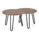 image 2 of Athens Duo Coffee Table Set - L60 x W100 x H44 cm - Medium Oak Effect/Black Brown