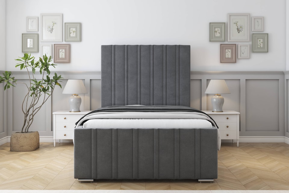 image 1 of Sloomy Radcliffe Armour Coniston Bed Frame With 50" Upholstered Headboard 4'6 Double