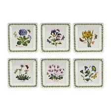 Portmeirion Botanic Garden Square Plate Set of 6