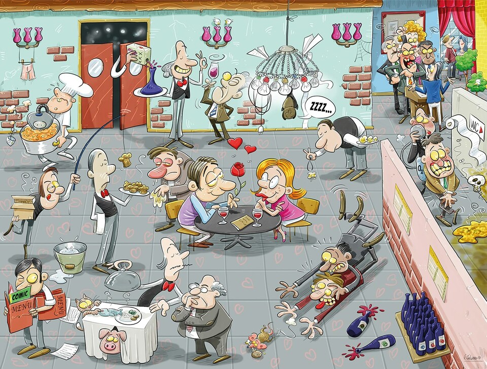 image 1 of Chaos on Valentines Day - No.5 1000 Piece Jigsaw Puzzle