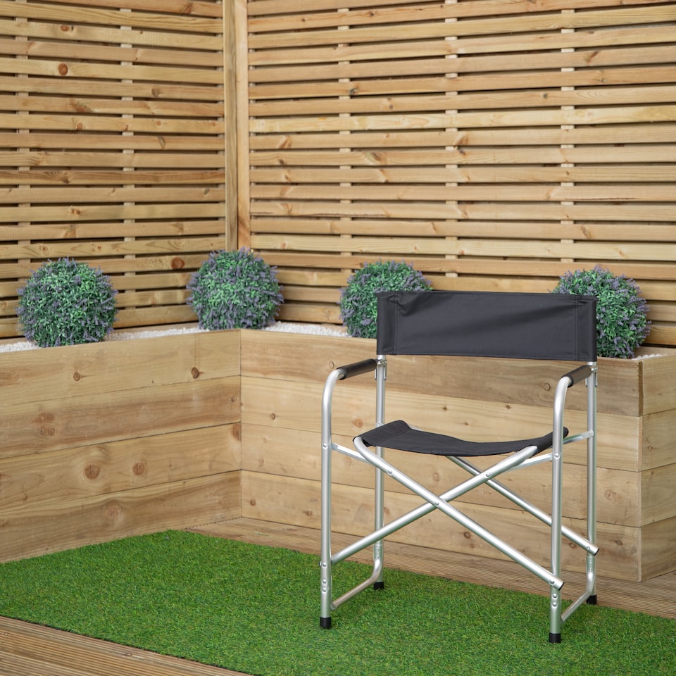 image 1 of Aluminium & Canvas Directors Garden. Camping Chair in Black