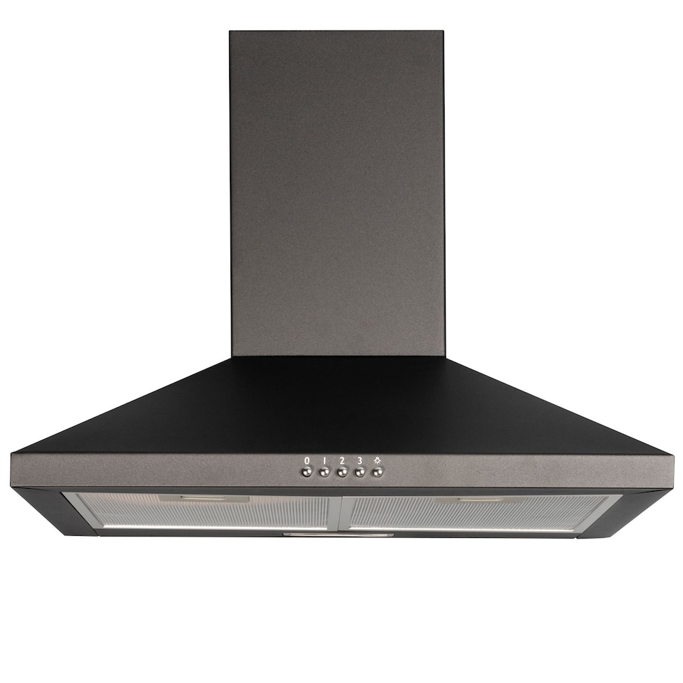 image 1 of SIA CHL60BL 60cm Pyramid Chimney Cooker Hood Kitchen Extractor Fan In Black