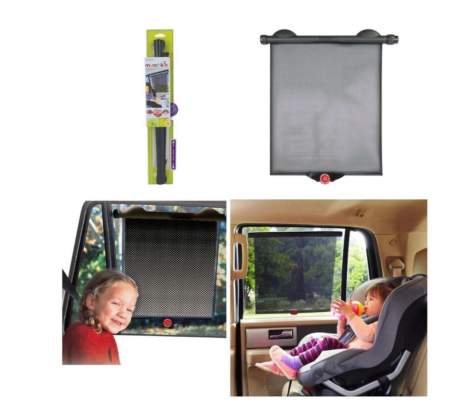 image 1 of Munchkin Baby Car Window Sun Shade Blind Blinder Suction White Hot Sunshade 2pk