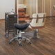 image 2 of HOMCOM PU Leather Saddle Stool w/ Moulded Padded Seat Adjustable Height Black