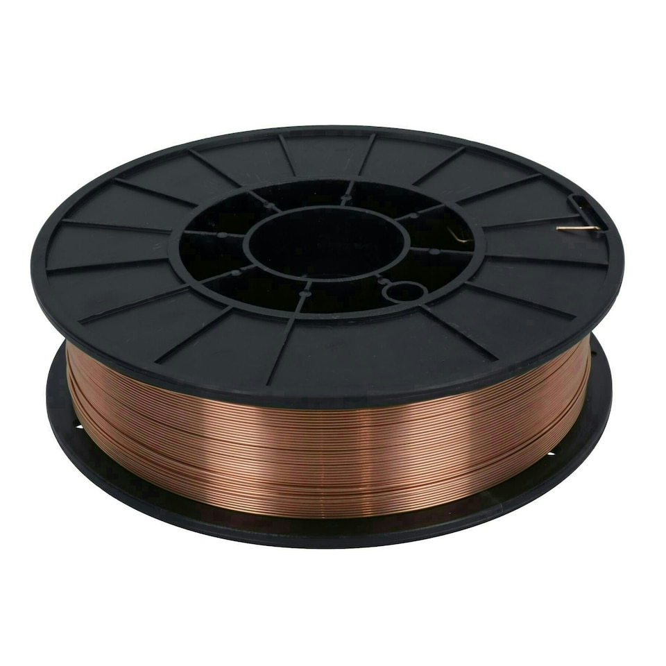 image 1 of 0.6mm Mild Steel Mig Welding Wire Spool Gas Argon CO2 5kg Reel Copper Coated 2 Pack
