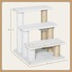 image 7 of PawHut Pet Stair with 3-step Climb Ladder, Scratching Posts, White