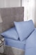 image 2 of Percale Duvet Set Single Bed Blue
