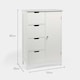 image 5 of VonHaus Holbrook White Bathroom Floor Cabinet with 4 Drawers