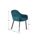 image 6 of Valencia Premium Teal Velvet Dining Chairs - Set of 2