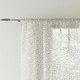 image 2 of Pair of Willow Natural Leaf Print Voile Panels 122 cm (48 inch) Rod Pocket Linen Look Panels for Bedroom and Living Room