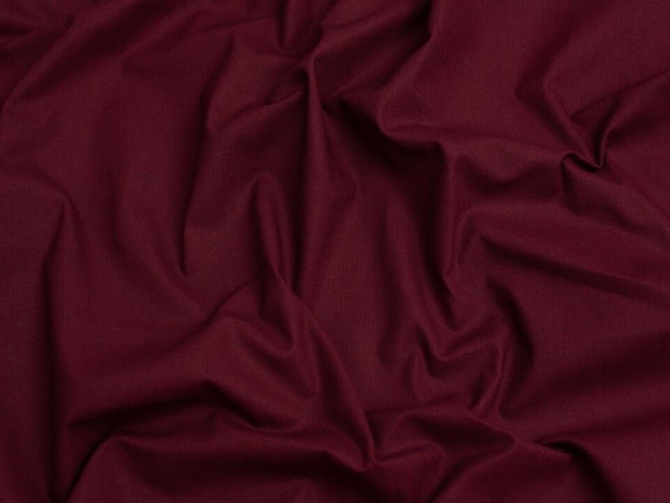 Red Klona 100% Cotton Fabric for Bag Making, Dressmaking, Quilting, 135cm / 53" Wide - per metre