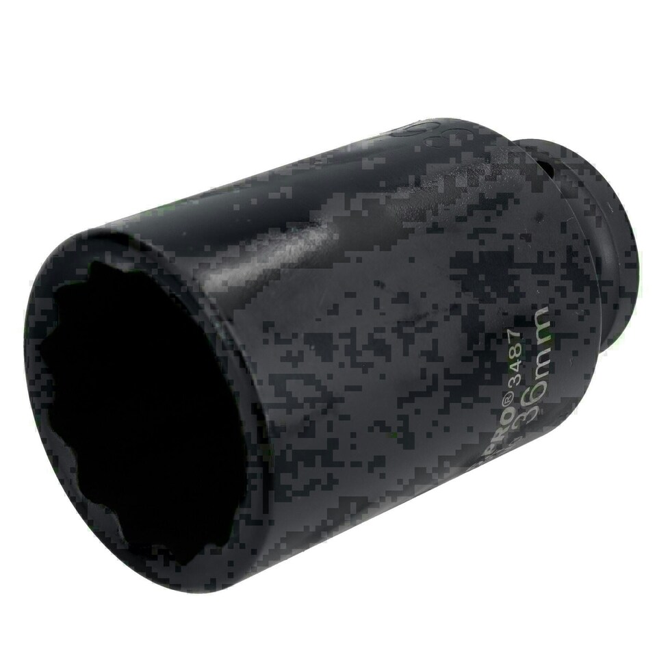 image 1 of 36mm Metric 1/2" Drive Deep Rear Hub Axle Nut Socket 12 Sided Bi-Hex