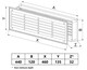 image 2 of Appletree 120x440mm Internal Door Plastic Ventilation Grille Air Vent Collar | Brown | Appletree