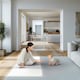 image 2 of Safetots Premium Multi Panel Room Divider, up to 370cm Wide, White, 70cm Tall, Flexible Barrier with Door for Baby and Toddler