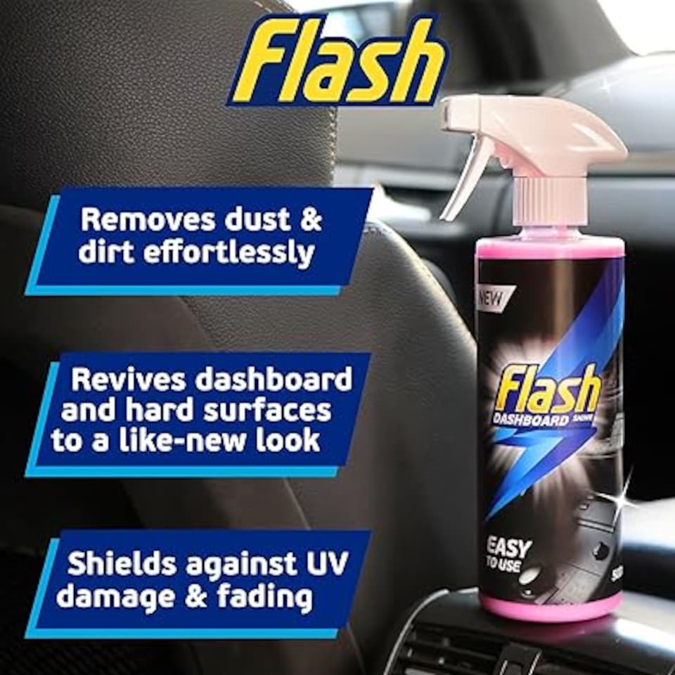 image 1 of Flash Car Care Dashboard Shine 2 x 500ml