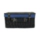 image 3 of 51cm Empty Willow Wicker Picnic Basket with Lining Blue | Blue | One Size