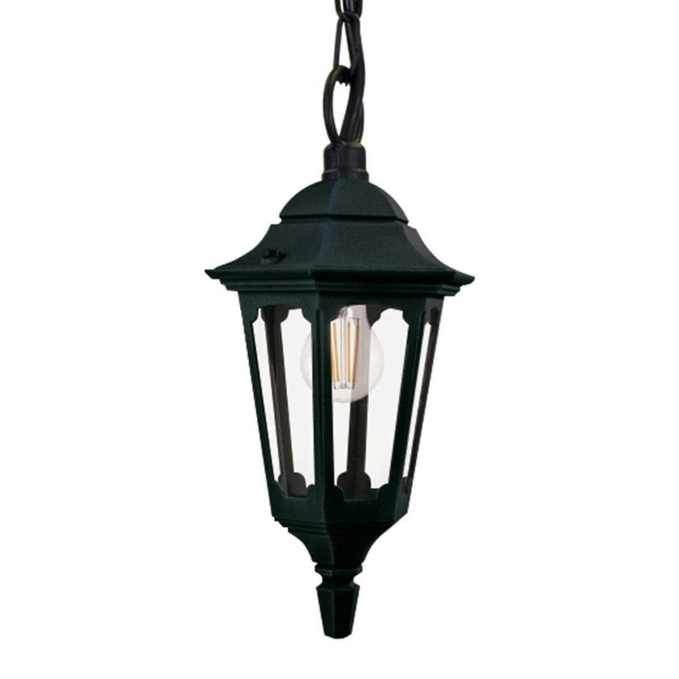 image 1 of Parish Outdoor Pendant Ceiling Light, Black IP44
