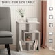 image 4 of HOMCOM Side Table, 3 Tier End Table with Open Storage Shelves for Living Room, Bedroom, Cement Colour | Grey
